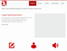 Tablet Screenshot of djk-spinfactory-koeln.de